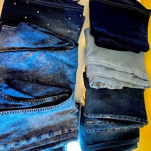 7 pair of Justice stretchy jeans size 18 plus